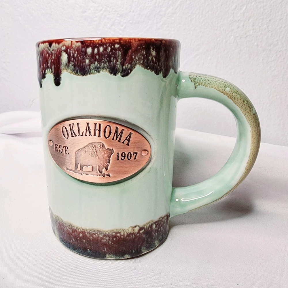 Oklahoma Est. 1907 Buffalo Ceramic Coffee Mug Cup State Souvenir